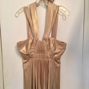 BCBG Gold Pleated Dress